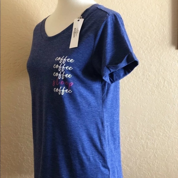 Natural Reflections Mazarene Blue Coffee Sleep Top - Picture 7 of 8